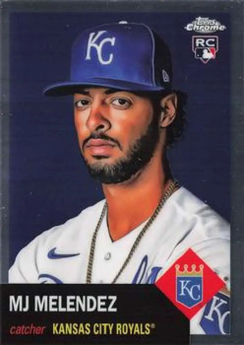 2022 Topps Chrome Platinum Anniversary #33 MJ Melendez EX Excellent RC Rookie Kansas City Royals Baseball Card
