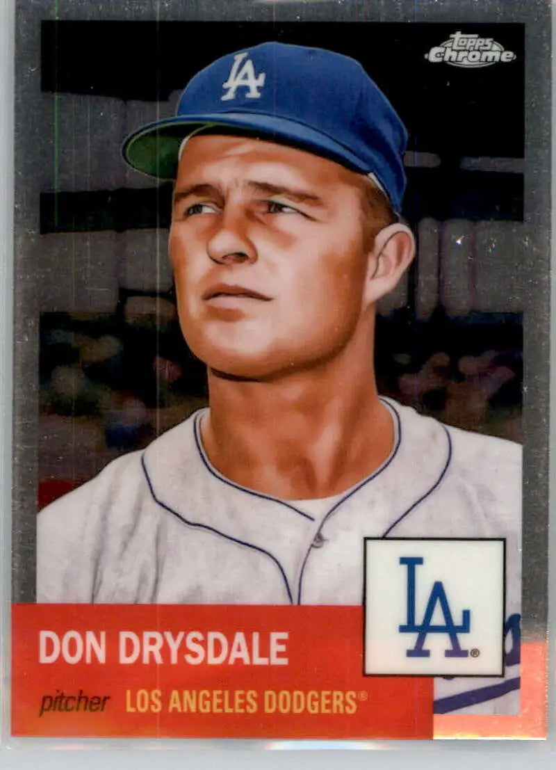 2022 Topps Chrome Platinum Anniversary #335 Don Drysdale EX Excellent Los Angeles Dodgers Baseball Card - Baseball Card