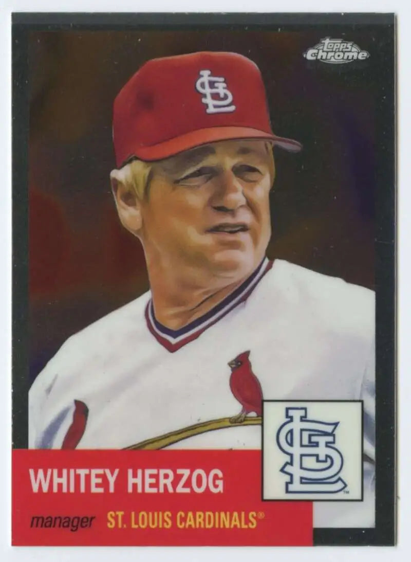 2022 Topps Chrome Platinum Anniversary #338 Whitey Herzog EX Excellent St. Louis Cardinals Baseball Card - Baseball