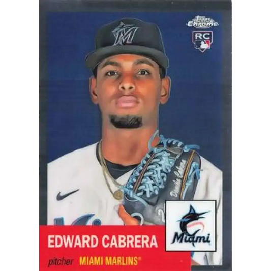 2022 Topps Chrome Platinum Anniversary #345 Edward Cabrera NM-MT RC Rookie Miami Marlins Baseball Card - Baseball Card