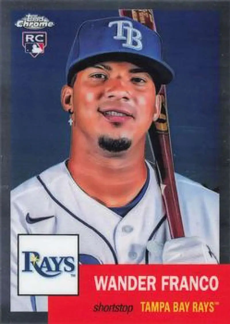2022 Topps Chrome Platinum Anniversary #35 Wander Franco EX Excellent RC Rookie Tampa Bay Rays Baseball Card - Baseball