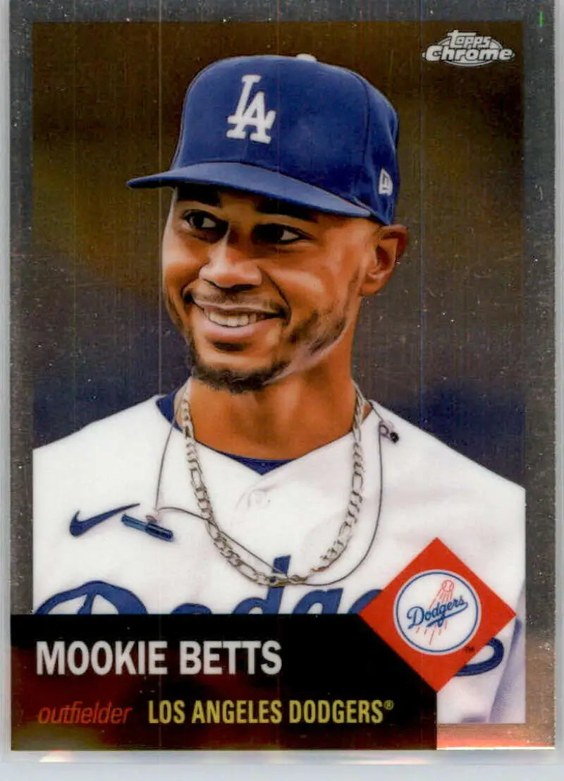 2022 Topps Chrome Platinum Anniversary #350 Mookie Betts EX Excellent Los Angeles Dodgers Baseball Card - Baseball Card