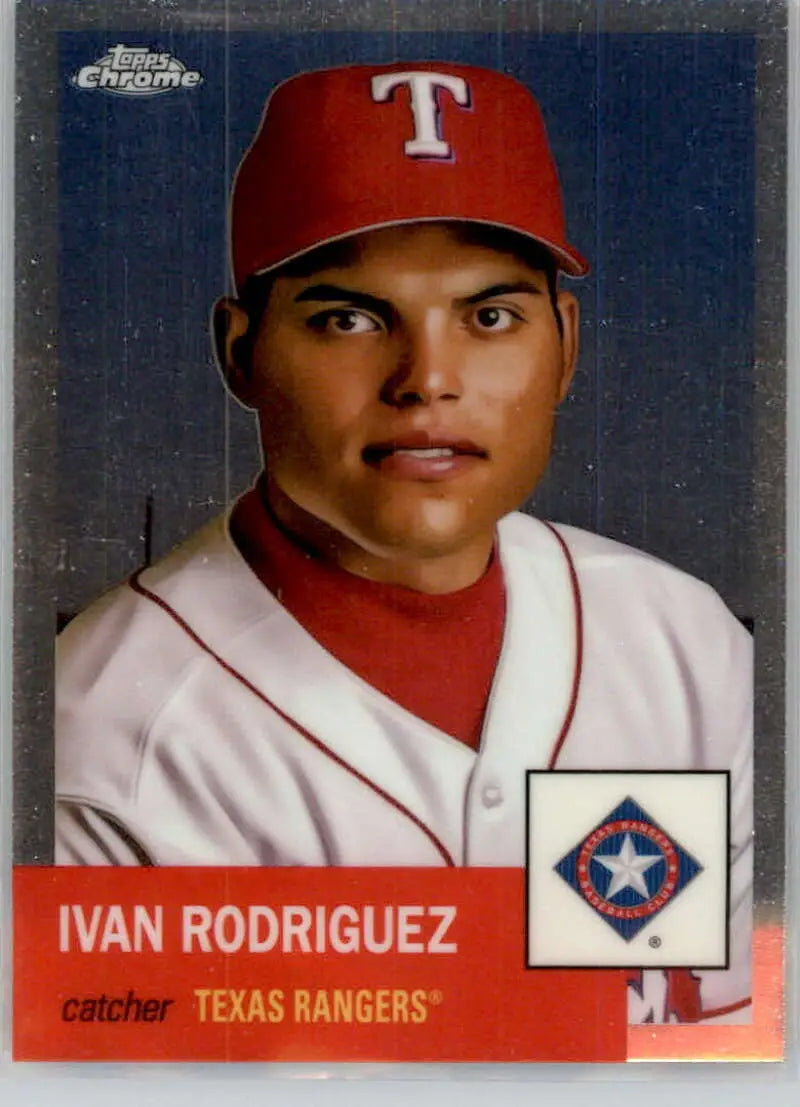 2022 Topps Chrome Platinum Anniversary #355 Ivan Rodriguez EX Excellent Texas Rangers Baseball Card - Baseball Card