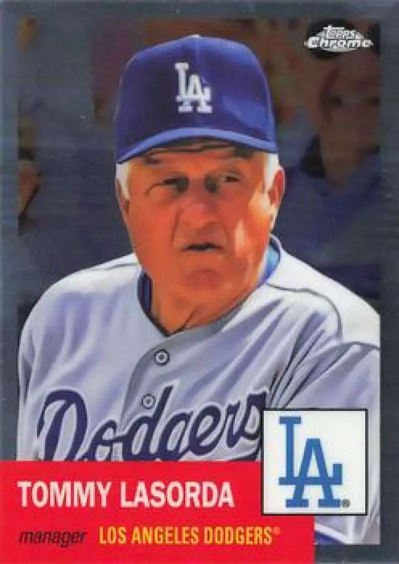 2022 Topps Chrome Platinum Anniversary #356 Tommy Lasorda EX Excellent Los Angeles Dodgers Baseball Card - Baseball