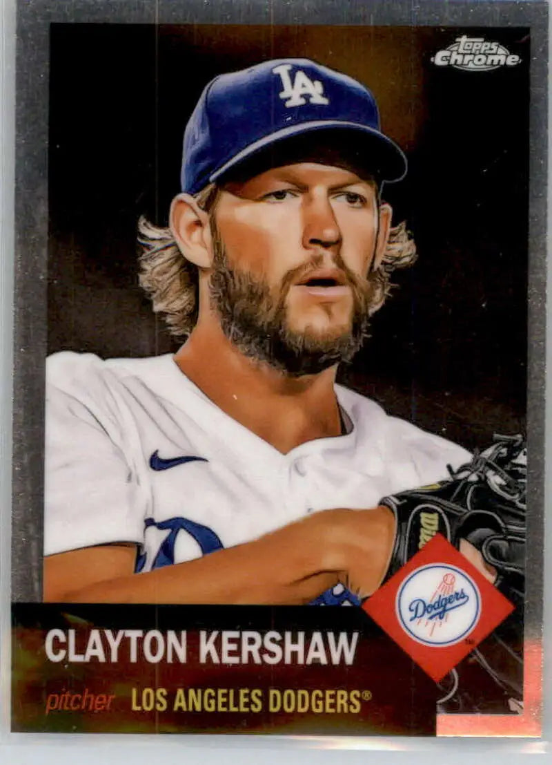 2022 Topps Chrome Platinum Anniversary #367 Clayton Kershaw EX Excellent Los Angeles Dodgers Baseball Card - Baseball
