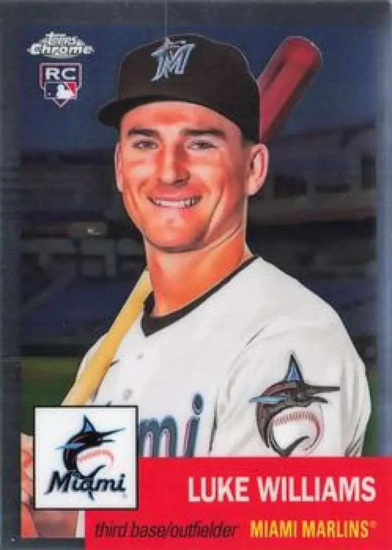 2022 Topps Chrome Platinum Anniversary #371 Luke Williams EX Excellent RC Rookie Miami Marlins Baseball Card - Baseball