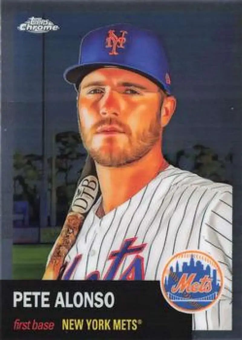 2022 Topps Chrome Platinum Anniversary #375 Pete Alonso EX Excellent New York Mets Baseball Card - Baseball Card Single