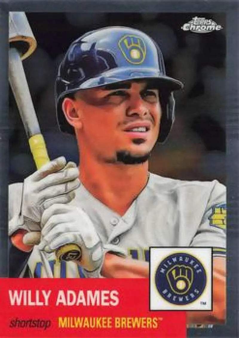 2022 Topps Chrome Platinum Anniversary #379 Willy Adames EX Excellent Milwaukee Brewers Baseball Card - Baseball Card