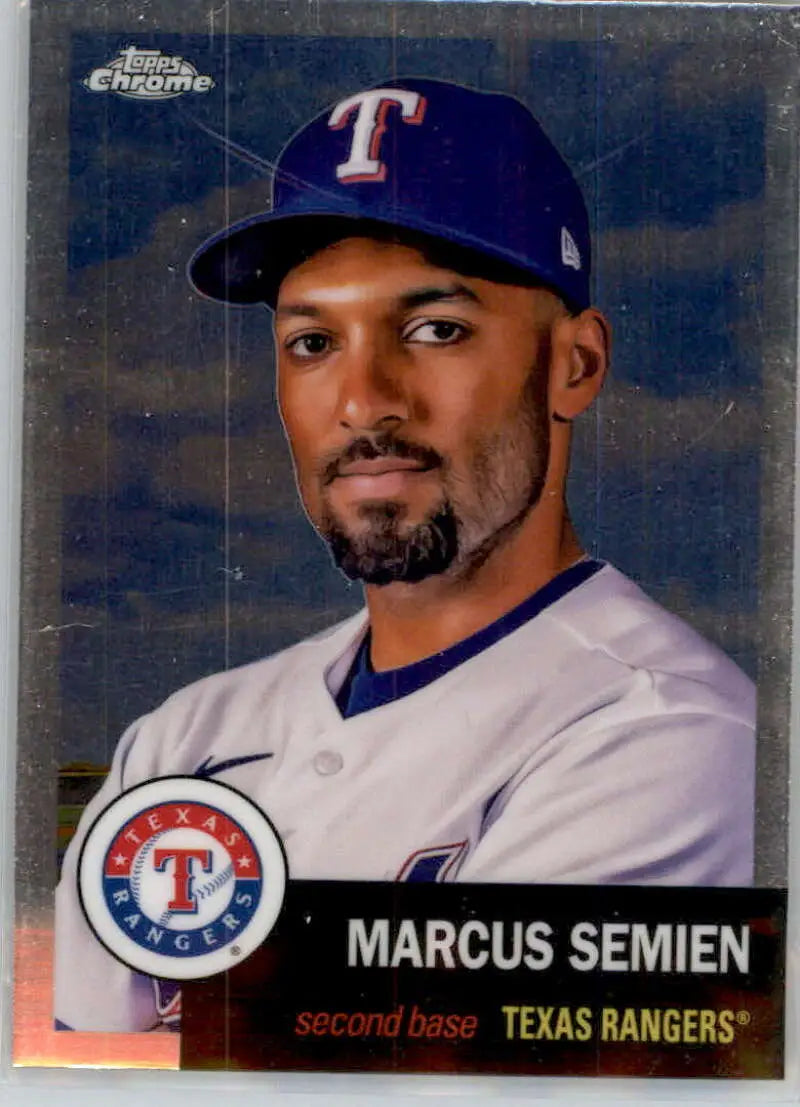 2022 Topps Chrome Platinum Anniversary #380 Marcus Semien EX Excellent Texas Rangers Baseball Card - Baseball Card
