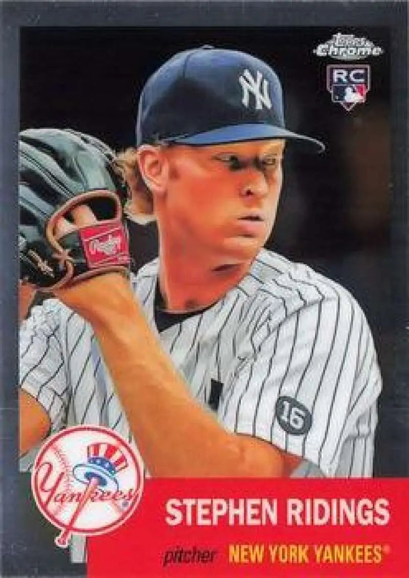 2022 Topps Chrome Platinum Anniversary #381 Stephen Ridings EX Excellent RC Rookie New York Yankees Baseball Card