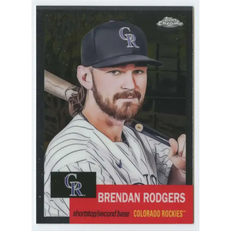 2022 Topps Chrome Platinum Anniversary #382 Brendan Rodgers NM-MT Colorado Rockies Baseball Card - Baseball Card Single
