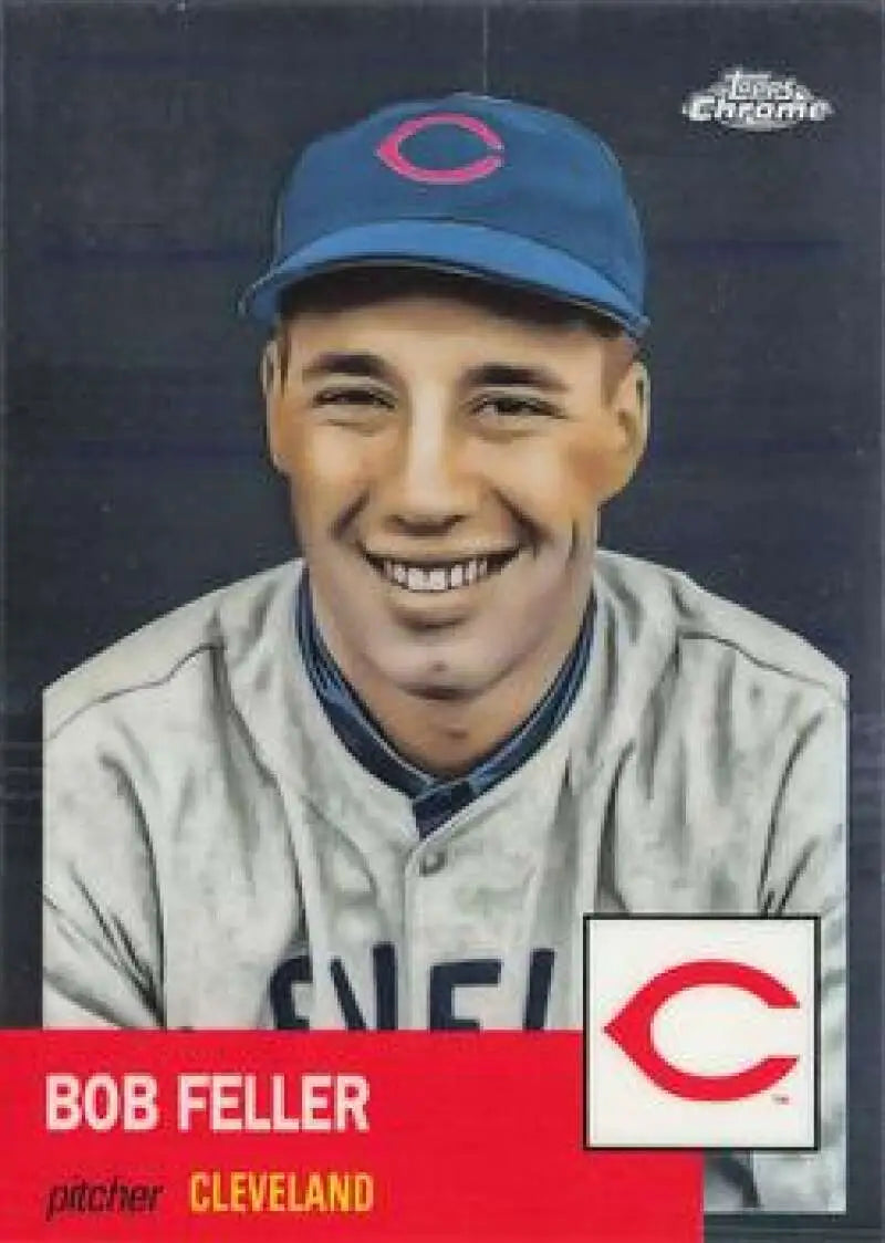 2022 Topps Chrome Platinum Anniversary #383 Bob Feller EX Excellent Cleveland Baseball Card - Baseball Card Single