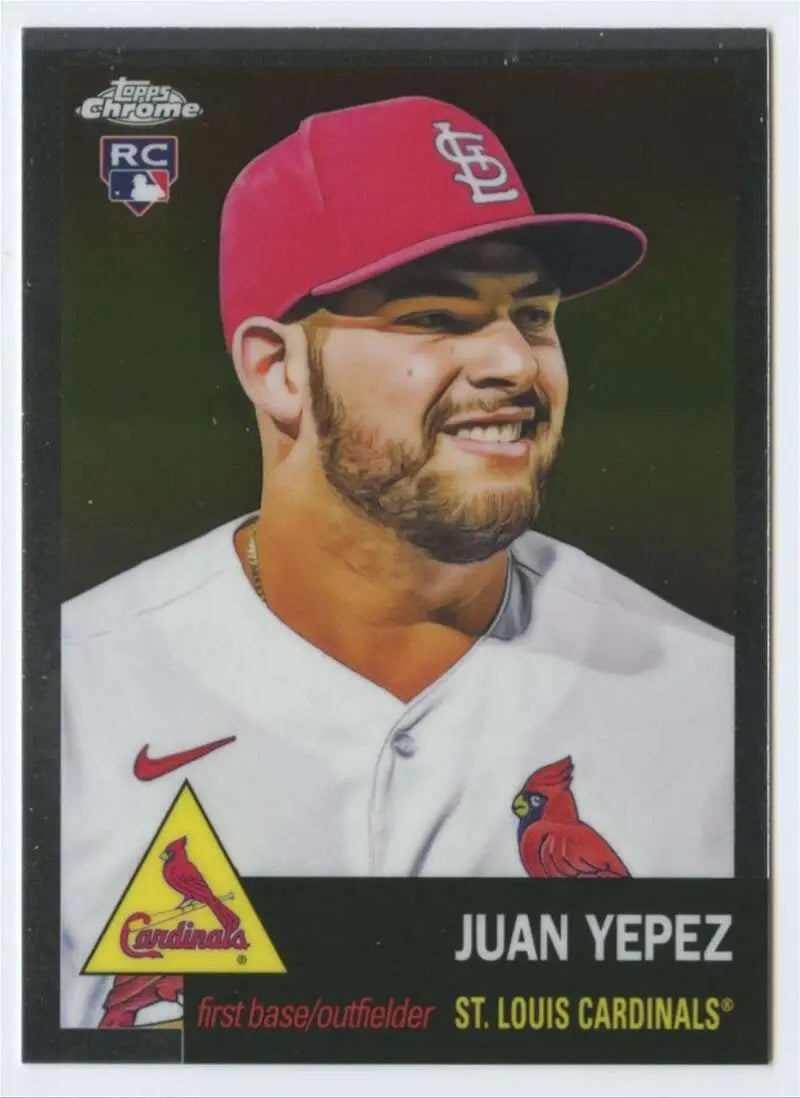 2022 Topps Chrome Platinum Anniversary #385 Juan Yepez EX Excellent RC Rookie St. Louis Cardinals Baseball Card