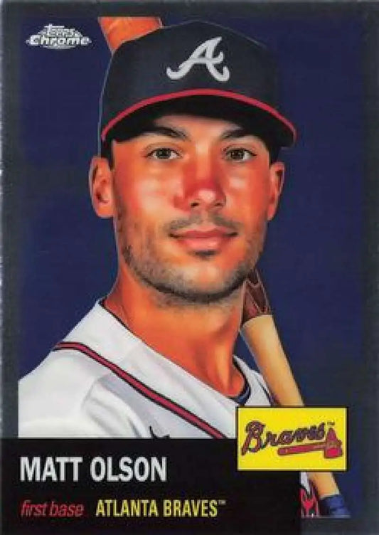 2022 Topps Chrome Platinum Anniversary #387 Matt Olson EX Excellent Atlanta Braves Baseball Card - Baseball Card Single