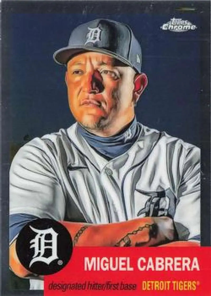 2022 Topps Chrome Platinum Anniversary #389 Miguel Cabrera EX Excellent Detroit Tigers Baseball Card - Baseball Card
