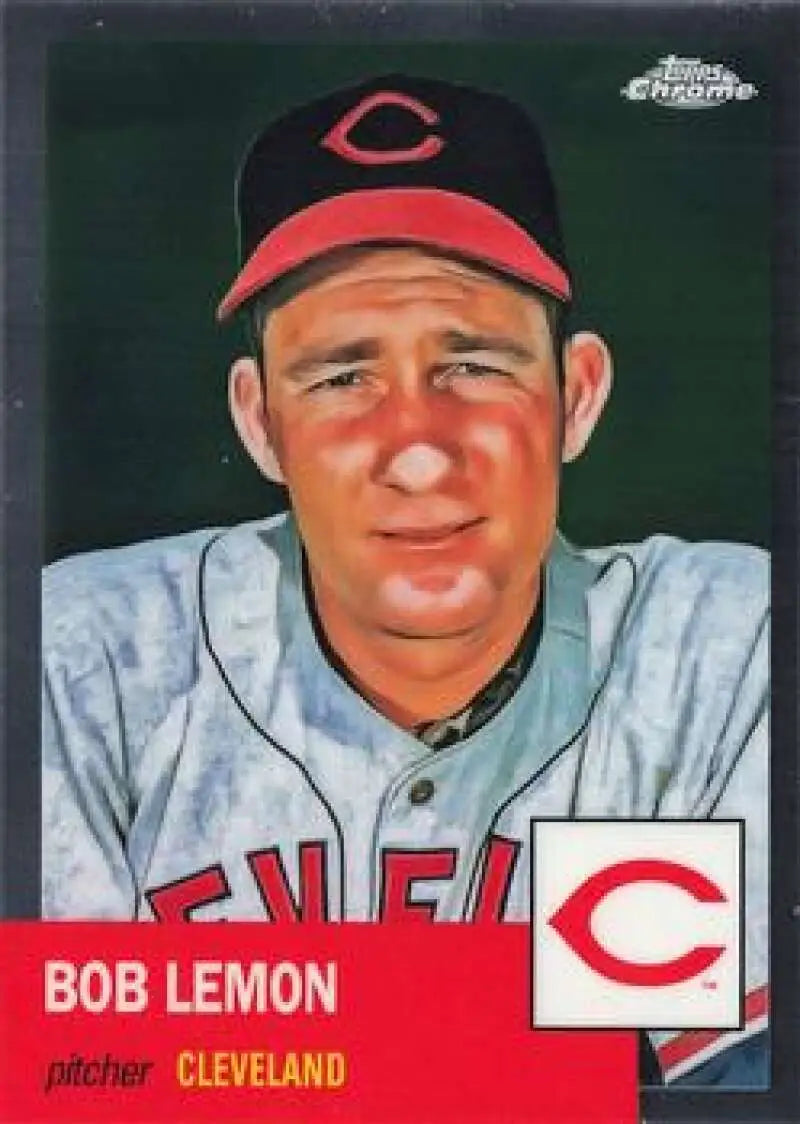 2022 Topps Chrome Platinum Anniversary #390 Bob Lemon EX Excellent Cleveland Baseball Card - Baseball Card Single