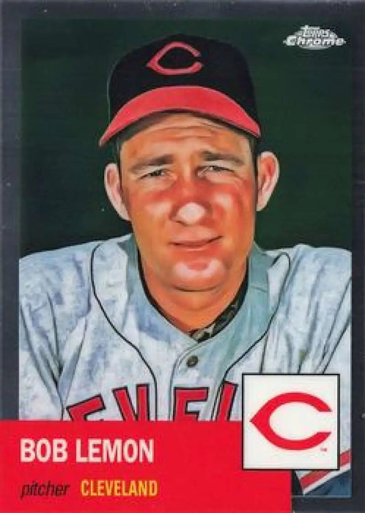 2022 Topps Chrome Platinum Anniversary #390 Bob Lemon EX Excellent Cleveland Baseball Card - Baseball Card Single