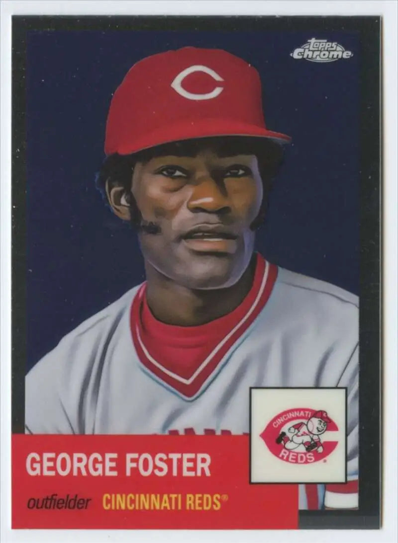 2022 Topps Chrome Platinum Anniversary #395 George Foster EX Excellent Cincinnati Reds Baseball Card - Baseball Card