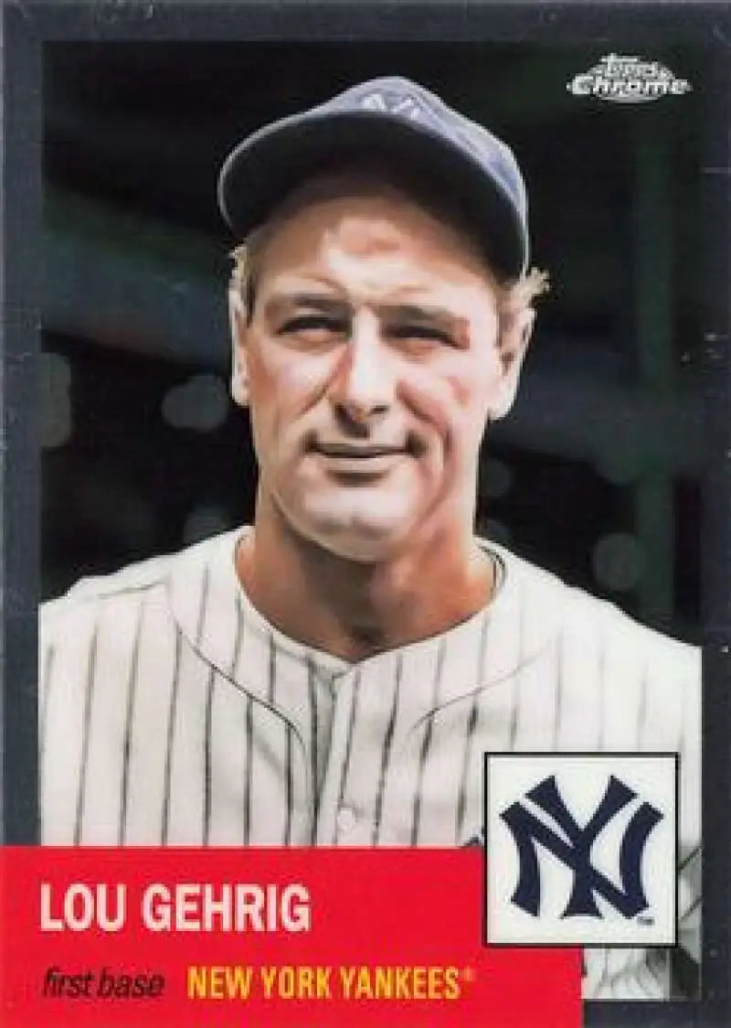 2022 Topps Chrome Platinum Anniversary #4 Lou Gehrig EX Excellent New York Yankees Baseball Card - Baseball Card Single