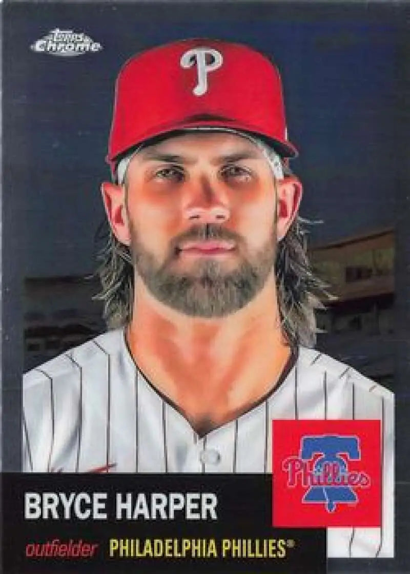 2022 Topps Chrome Platinum Anniversary #400 Bryce Harper EX Excellent Philadelphia Phillies Baseball Card - Baseball