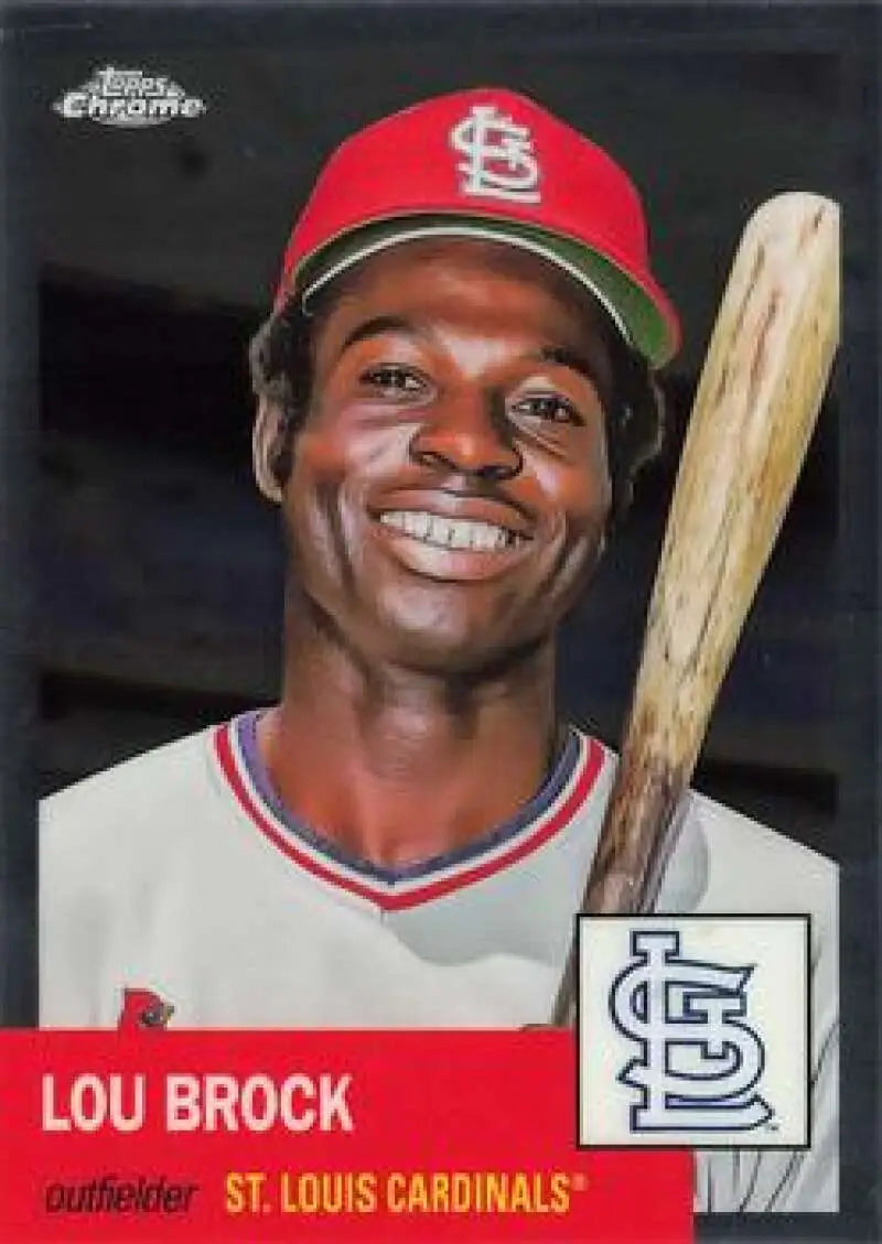 2022 Topps Chrome Platinum Anniversary #402 Lou Brock EX Excellent St. Louis Cardinals Baseball Card - Baseball Card