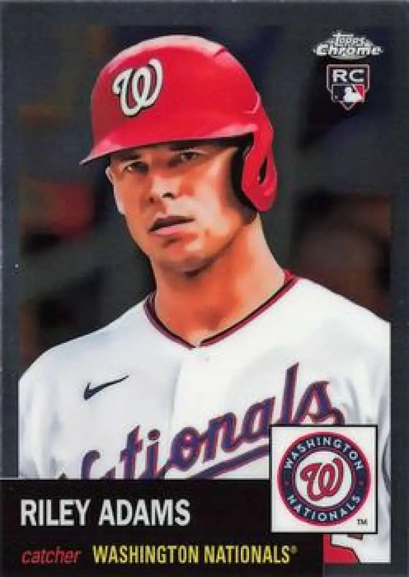 2022 Topps Chrome Platinum Anniversary #406 Riley Adams EX Excellent RC Rookie Washington Nationals Baseball Card