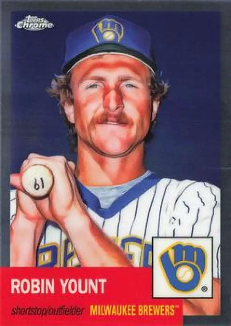 2022 Topps Chrome Platinum Anniversary #409 Robin Yount EX Excellent Milwaukee Brewers Baseball Card - Baseball Card