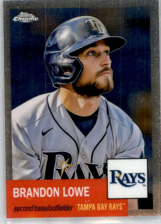 2022 Topps Chrome Platinum Anniversary #414 Brandon Lowe EX Excellent Tampa Bay Rays Baseball Card - Baseball Card