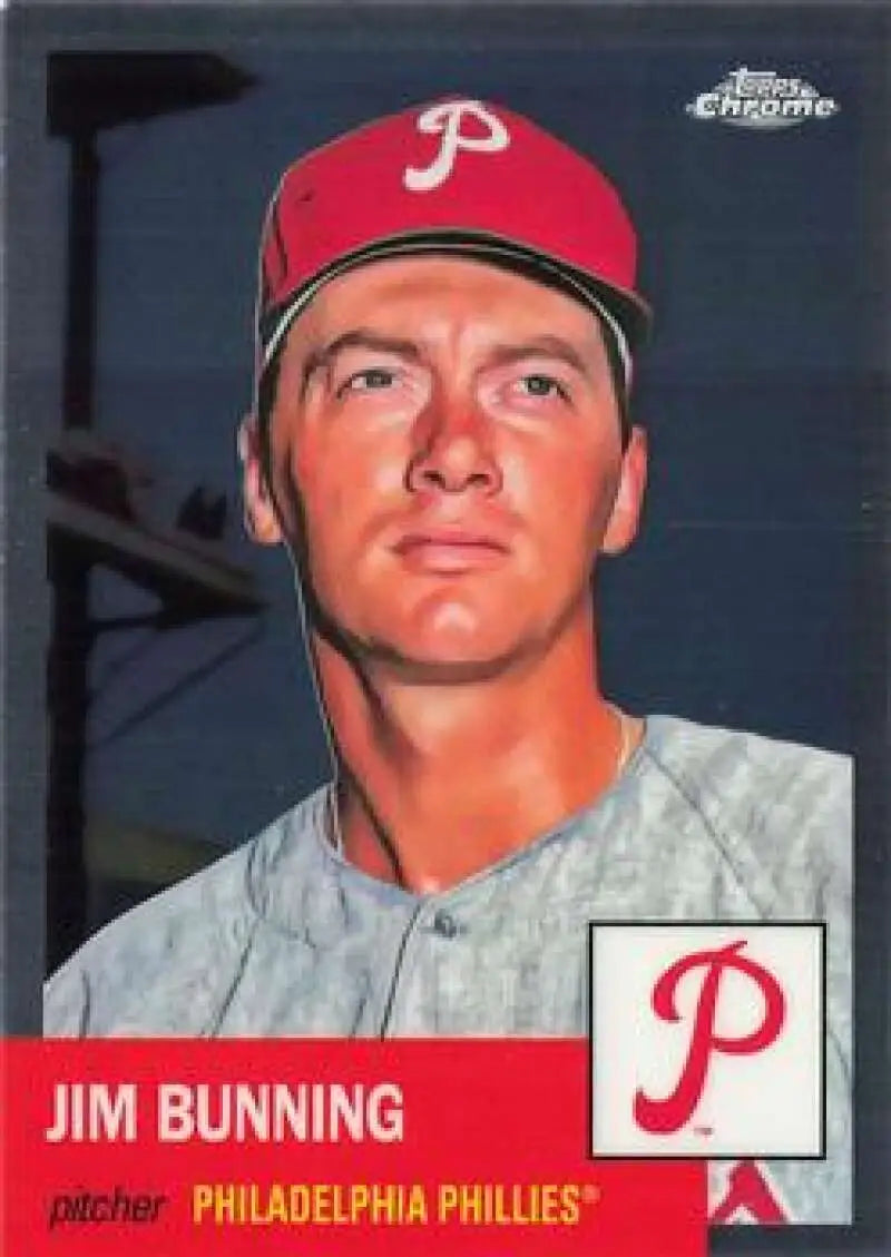 2022 Topps Chrome Platinum Anniversary #415 Jim Bunning EX Excellent Philadelphia Phillies Baseball Card - Baseball