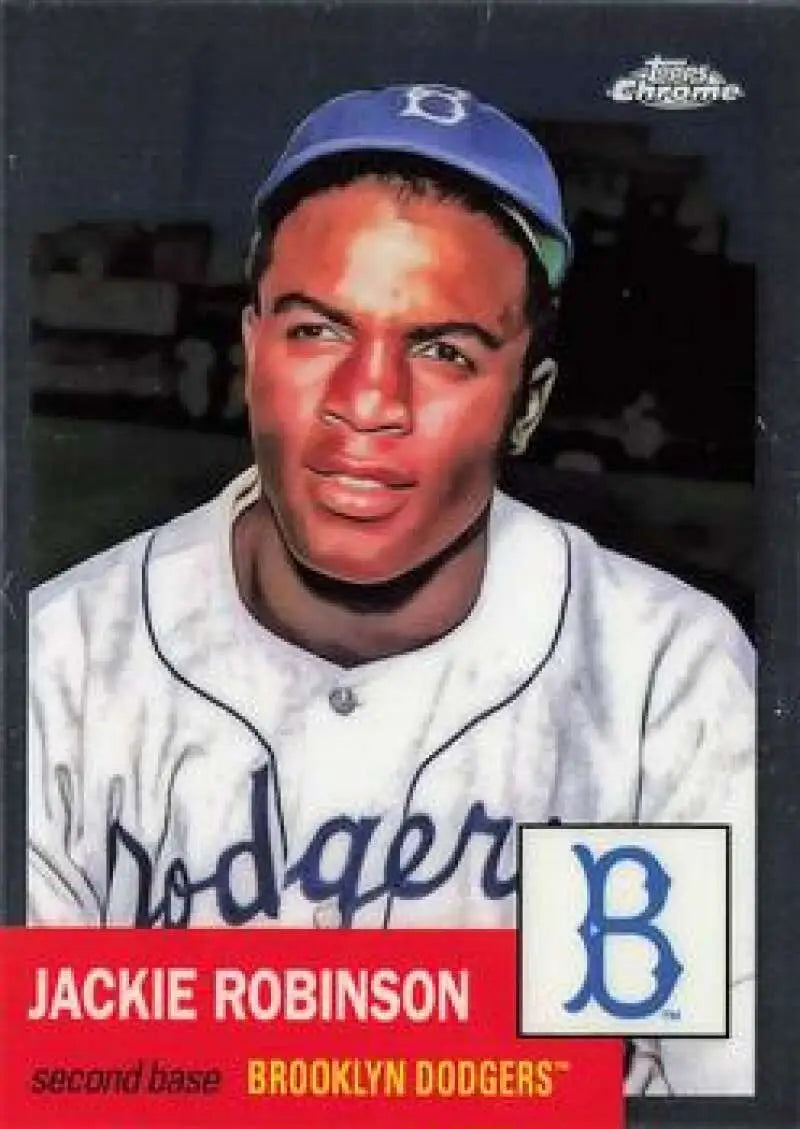 2022 Topps Chrome Platinum Anniversary #42 Jackie Robinson EX Excellent Brooklyn Dodgers Baseball Card - Baseball Card