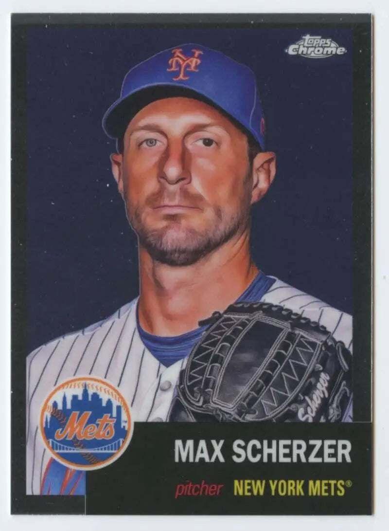 2022 Topps Chrome Platinum Anniversary #423 Max Scherzer EX Excellent New York Mets Baseball Card - Baseball Card Single