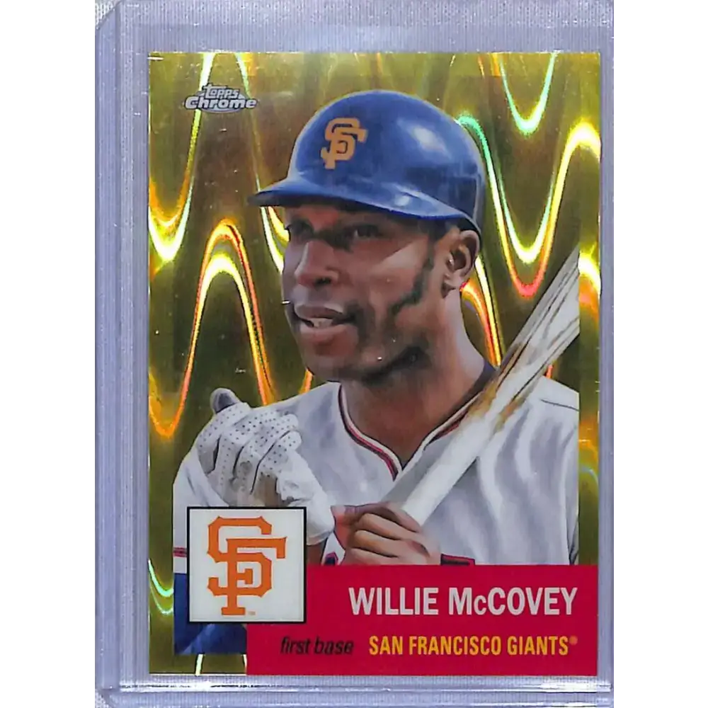 2022 Topps Chrome Platinum Anniversary #430 Willie McCovey Yellow RayWave Refractor #/250 NM-MT Baseball Card