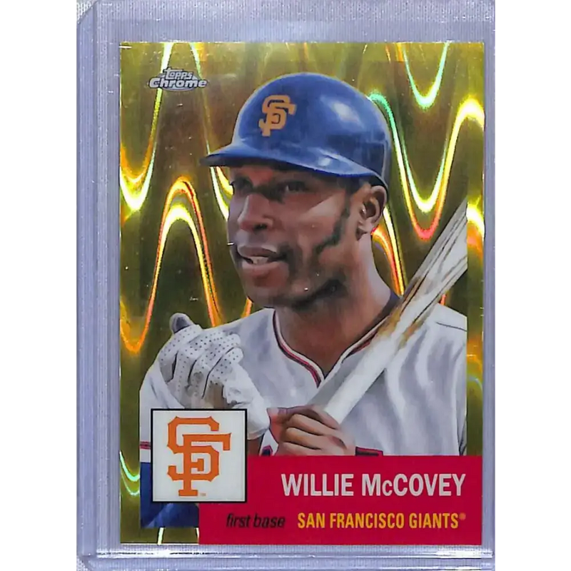 2022 Topps Chrome Platinum Anniversary #430 Willie McCovey Yellow RayWave Refractor #/250 NM-MT Baseball Card