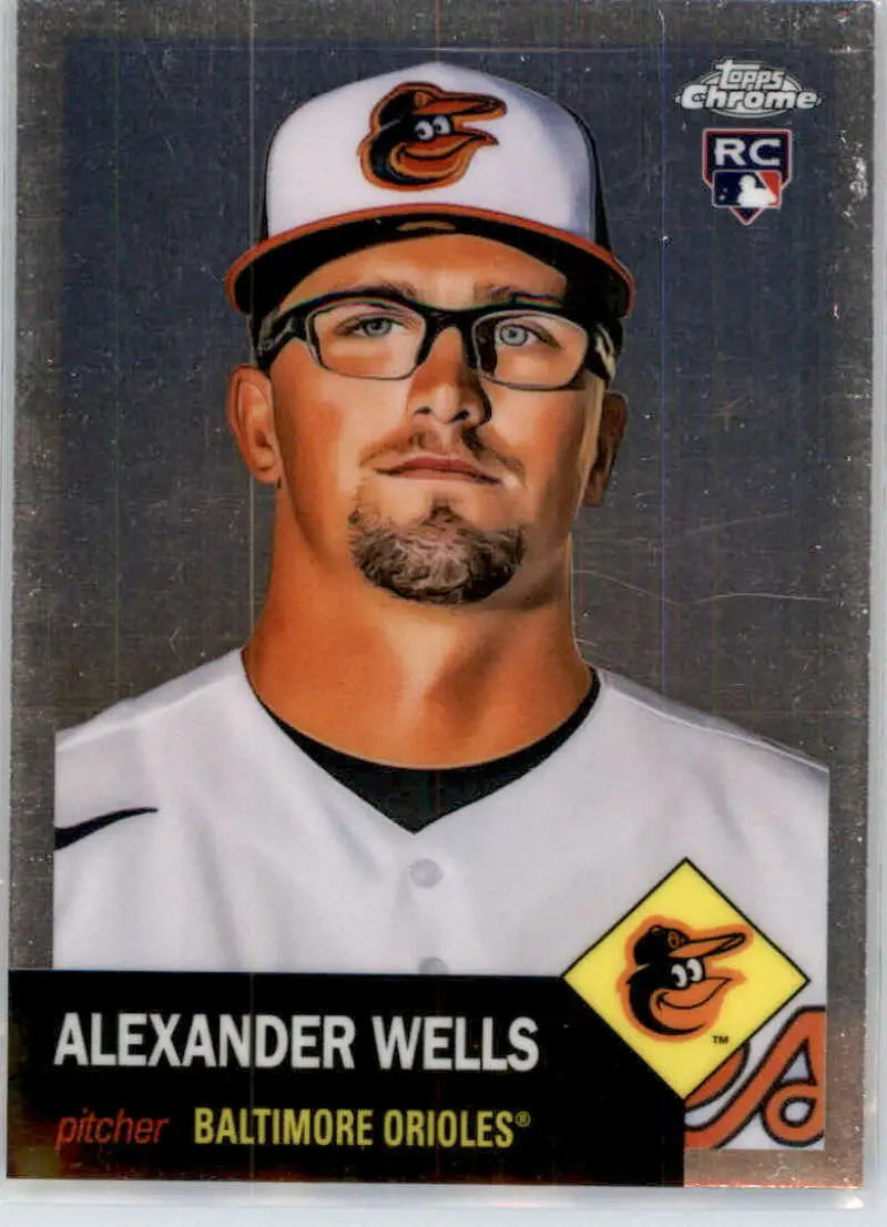 2022 Topps Chrome Platinum Anniversary #434 Alexander Wells EX Excellent RC Rookie Baltimore Orioles Baseball Card