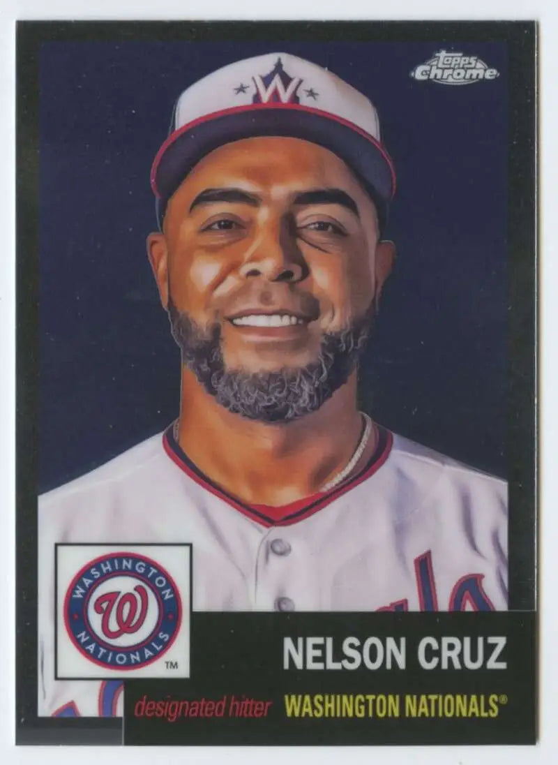 2022 Topps Chrome Platinum Anniversary #436 Nelson Cruz EX Excellent Washington Nationals Baseball Card - Baseball Card