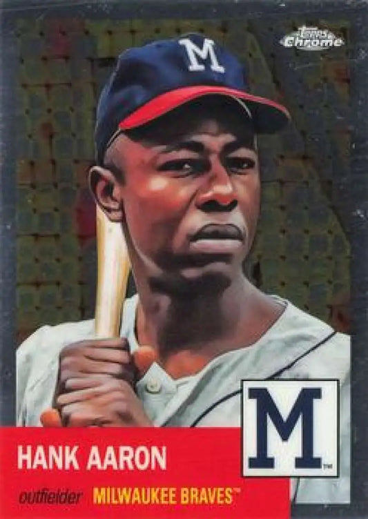 2022 Topps Chrome Platinum Anniversary #44 Hank Aaron EX Excellent Milwaukee Braves Baseball Card - Baseball Card Single