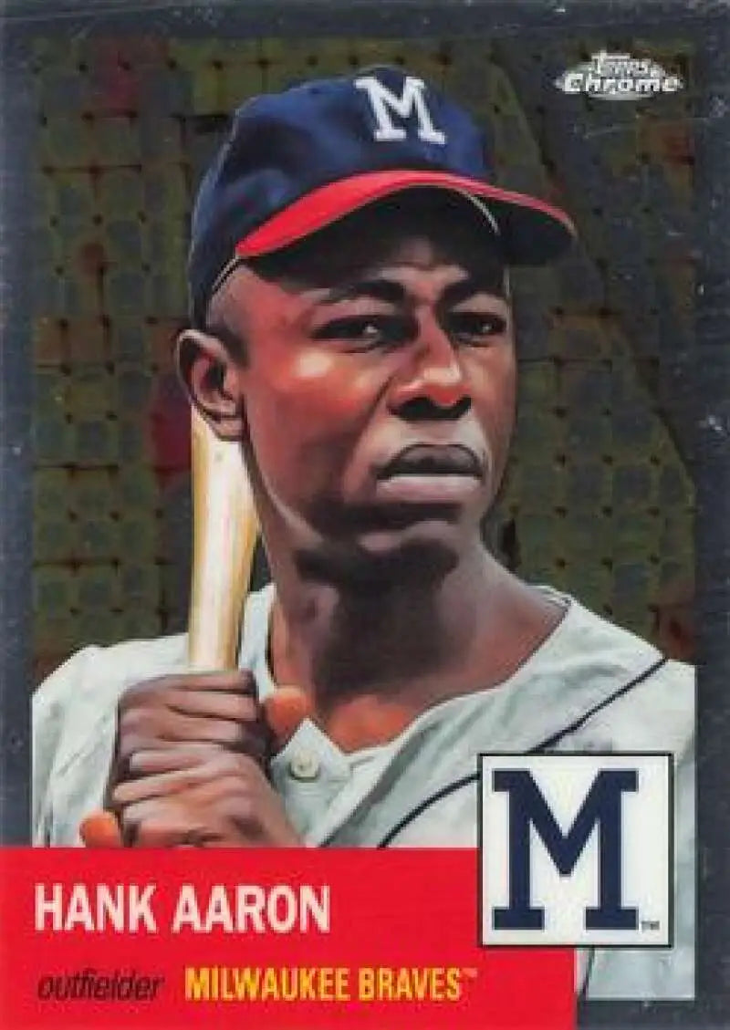 2022 Topps Chrome Platinum Anniversary #44 Hank Aaron EX Excellent Milwaukee Braves Baseball Card - Baseball Card Single