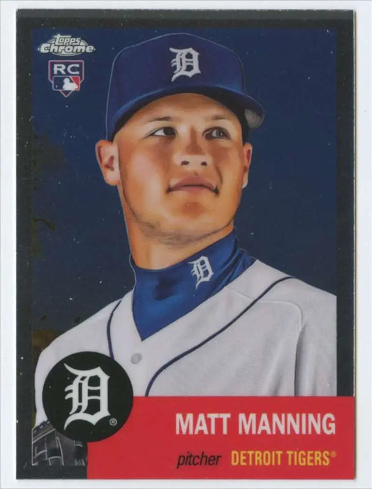 2022 Topps Chrome Platinum Anniversary #444 Matt Manning EX Excellent RC Rookie Detroit Tigers Baseball Card - Baseball