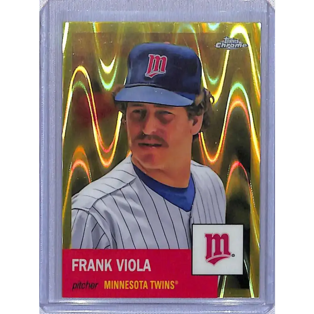 2022 Topps Chrome Platinum Anniversary #445 Frank Viola Yellow RayWave Refractor #/250 NM-MT Baseball Card - Baseball