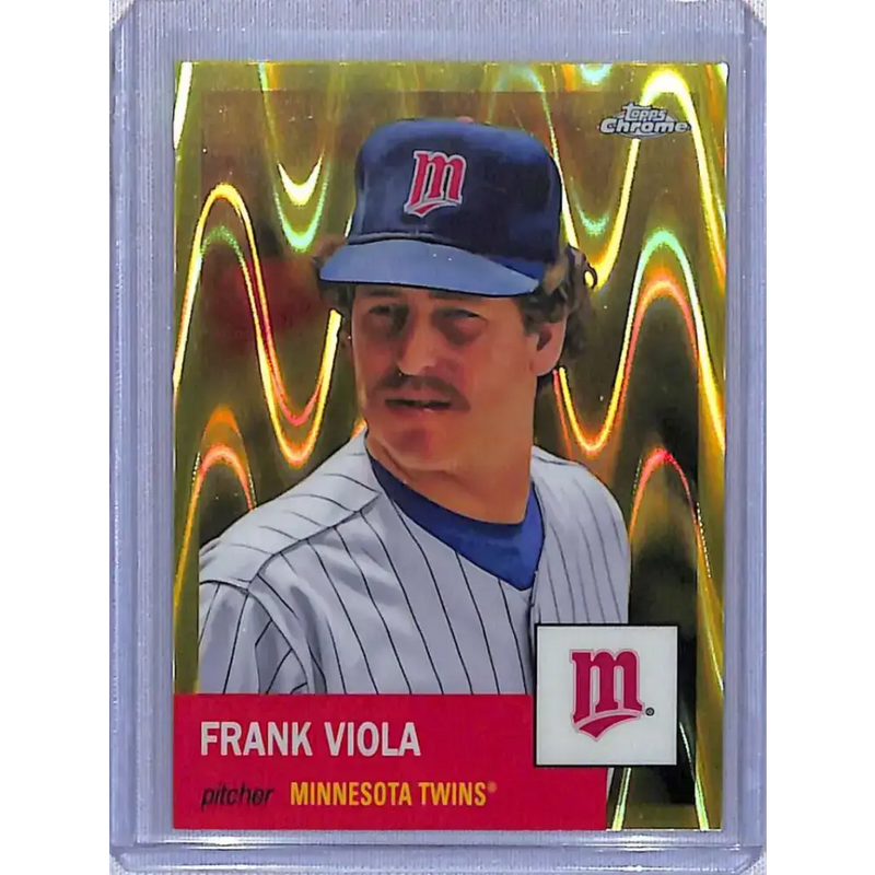 2022 Topps Chrome Platinum Anniversary #445 Frank Viola Yellow RayWave Refractor #/250 NM-MT Baseball Card - Baseball