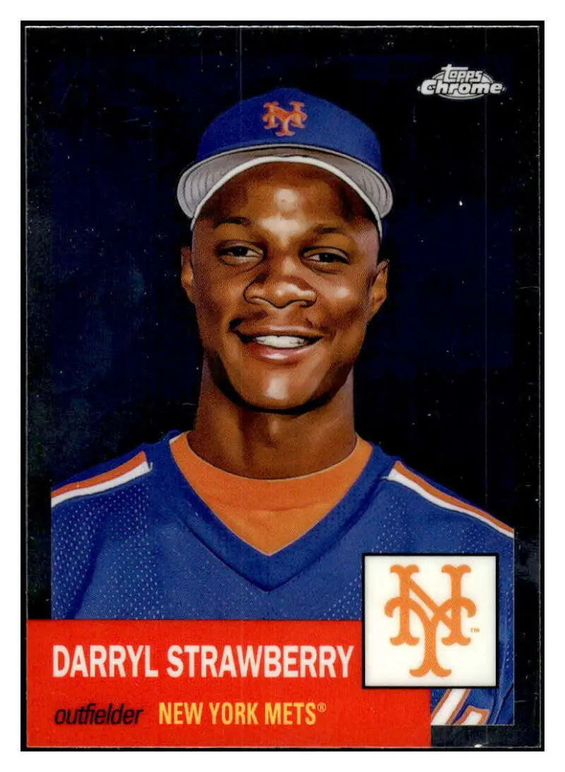 2022 Topps Chrome Platinum Anniversary #45 Strawberry EX Excellent New York Mets Baseball Card - Baseball Card Single