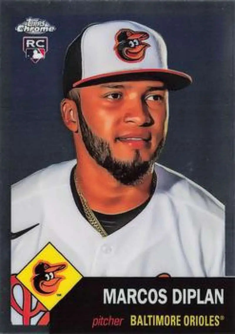 2022 Topps Chrome Platinum Anniversary #465 Marcos Diplan EX Excellent RC Rookie Baltimore Orioles Baseball Card
