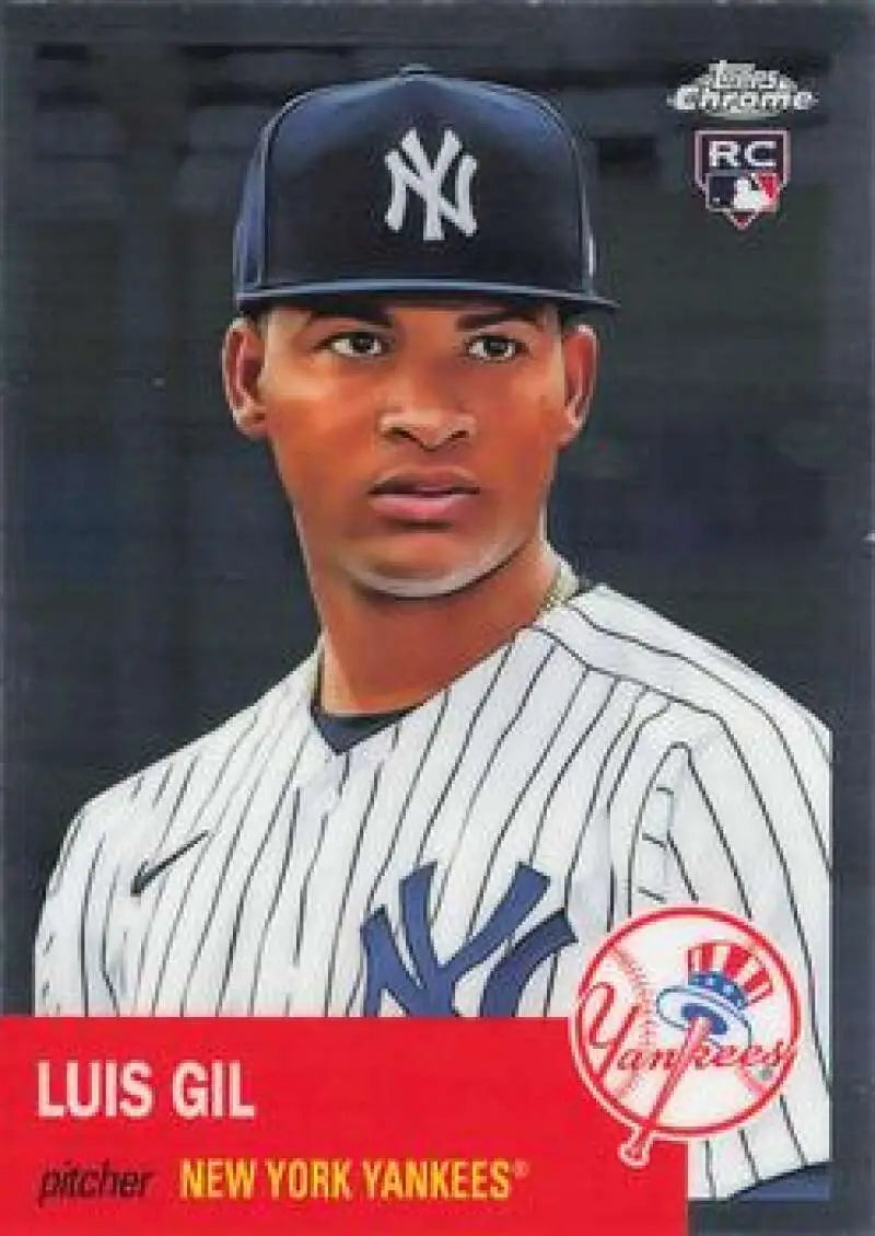 2022 Topps Chrome Platinum Anniversary #469 Luis Gil EX Excellent RC Rookie New York Yankees Baseball Card - Baseball