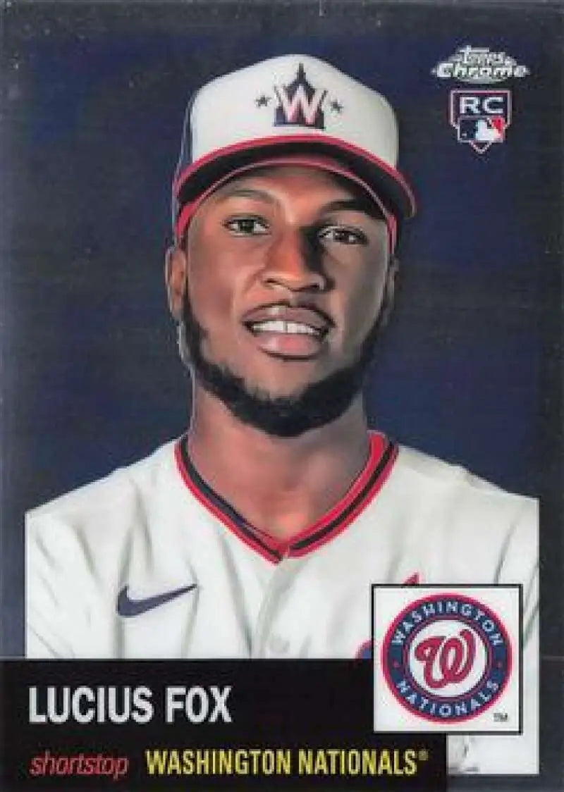 2022 Topps Chrome Platinum Anniversary #476 Lucius Fox EX Excellent RC Rookie Washington Nationals Baseball Card