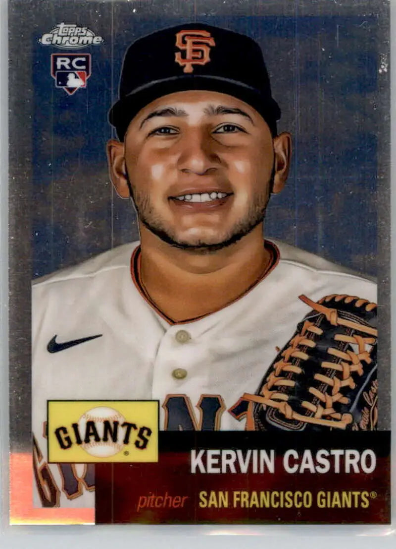 2022 Topps Chrome Platinum Anniversary #477 Kervin Castro EX Excellent RC Rookie San Francisco Giants Baseball Card