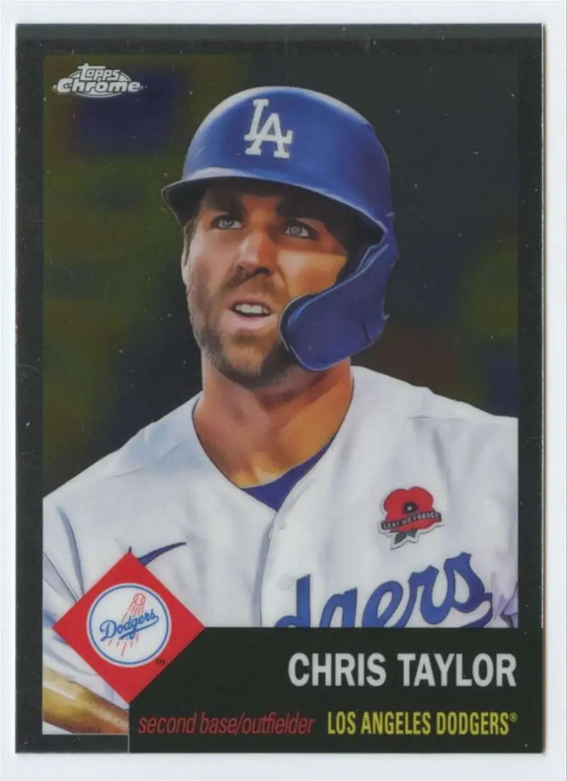 2022 Topps Chrome Platinum Anniversary #482 Chris Taylor EX Excellent Los Angeles Dodgers Baseball Card - Baseball Card