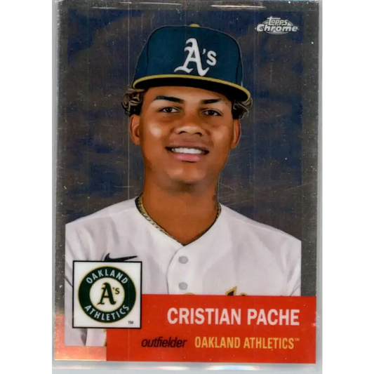 2022 Topps Chrome Platinum Anniversary #485 Cristian Pache NM-MT Oakland Athletics Baseball Card - Baseball Card Single