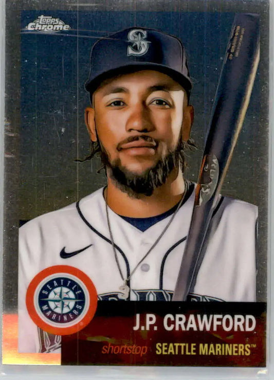 2022 Topps Chrome Platinum Anniversary #494 J.P. Crawford EX Excellent Seattle Mariners Baseball Card - Baseball Card