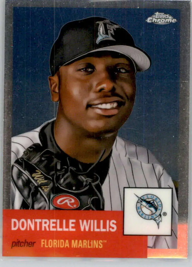 2022 Topps Chrome Platinum Anniversary #497 Dontrelle Willis EX Excellent Florida Marlins Baseball Card - Baseball Card