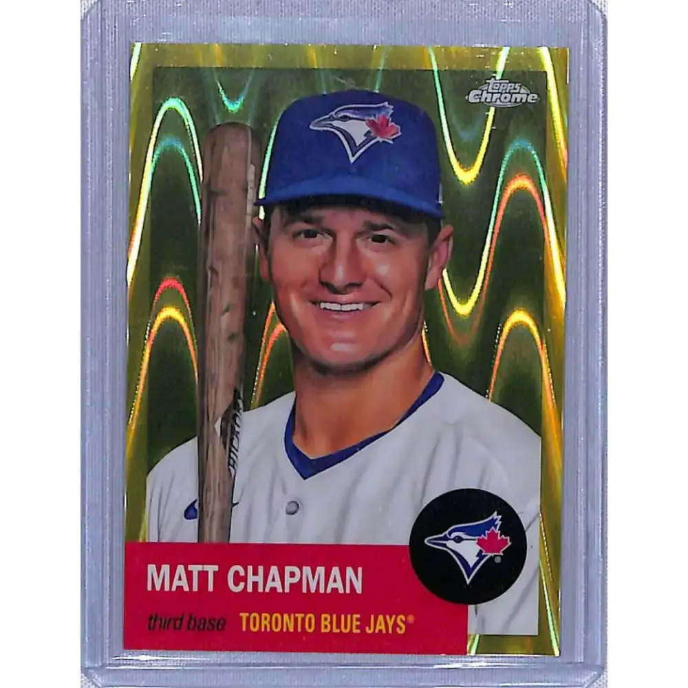 2022 Topps Chrome Platinum Anniversary #54 Matt Chapman Yellow RayWave Refractor #/250 NM-MT Baseball Card - Baseball